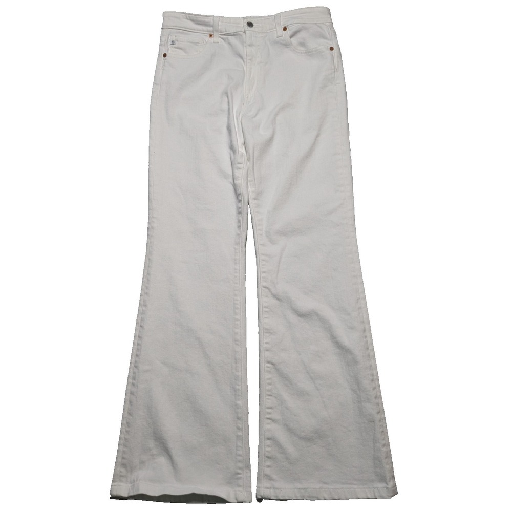 AG Adriano Goldschmied ALEXXIS BOOT White Stretch Denim‎ Jeans - Women 31